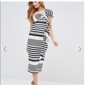 ASOS Maternity one shoulder midi dress